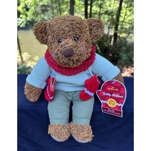 Hallmark 2002 Christmas Teddy Mittens Plush Bear 12” Holiday Stuffed Toy -5Z